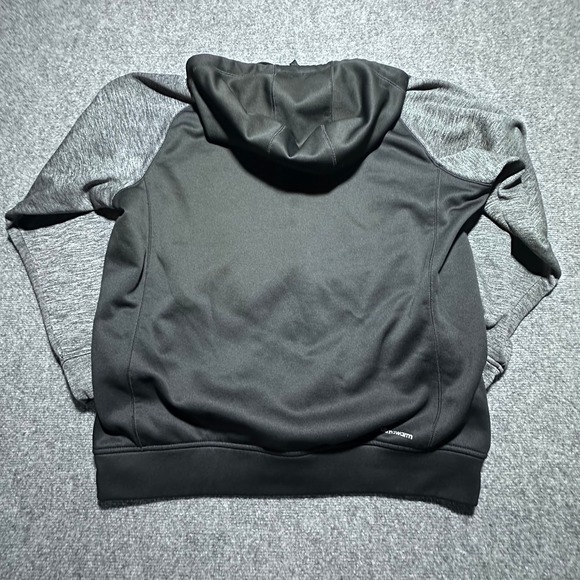 Adidas ClimaWarm Full Zip Hoodie Black Gray Red Men's XL Athletic Jacket - Picture 6 of 6